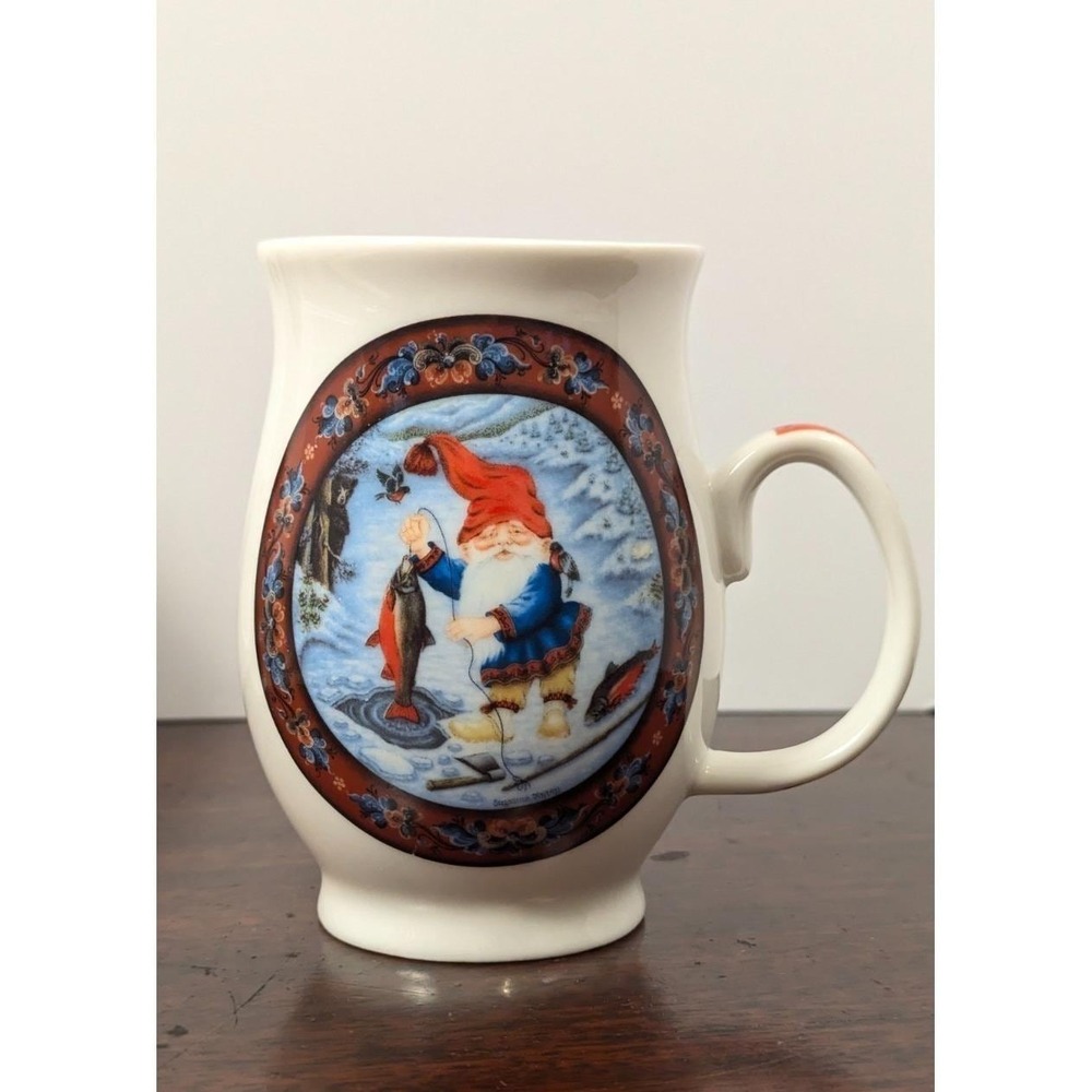 Susanne Kofod Julestemning No 17 Christmas Mug Tomte Ice Fishing Scandinavian